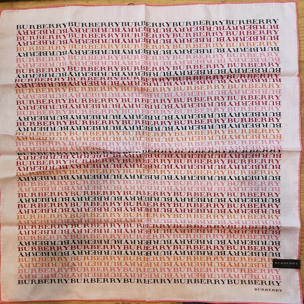 Burberry Silk Hankerchief | Rare Pink | Never Used - Picture 6 of 7